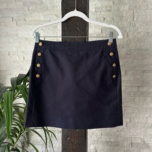 J. CREW Navy Blue Sailor Nautical Coastal Preppy Classic Skirt Size 0